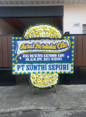 Papan Bunga Duka di Karangmalang